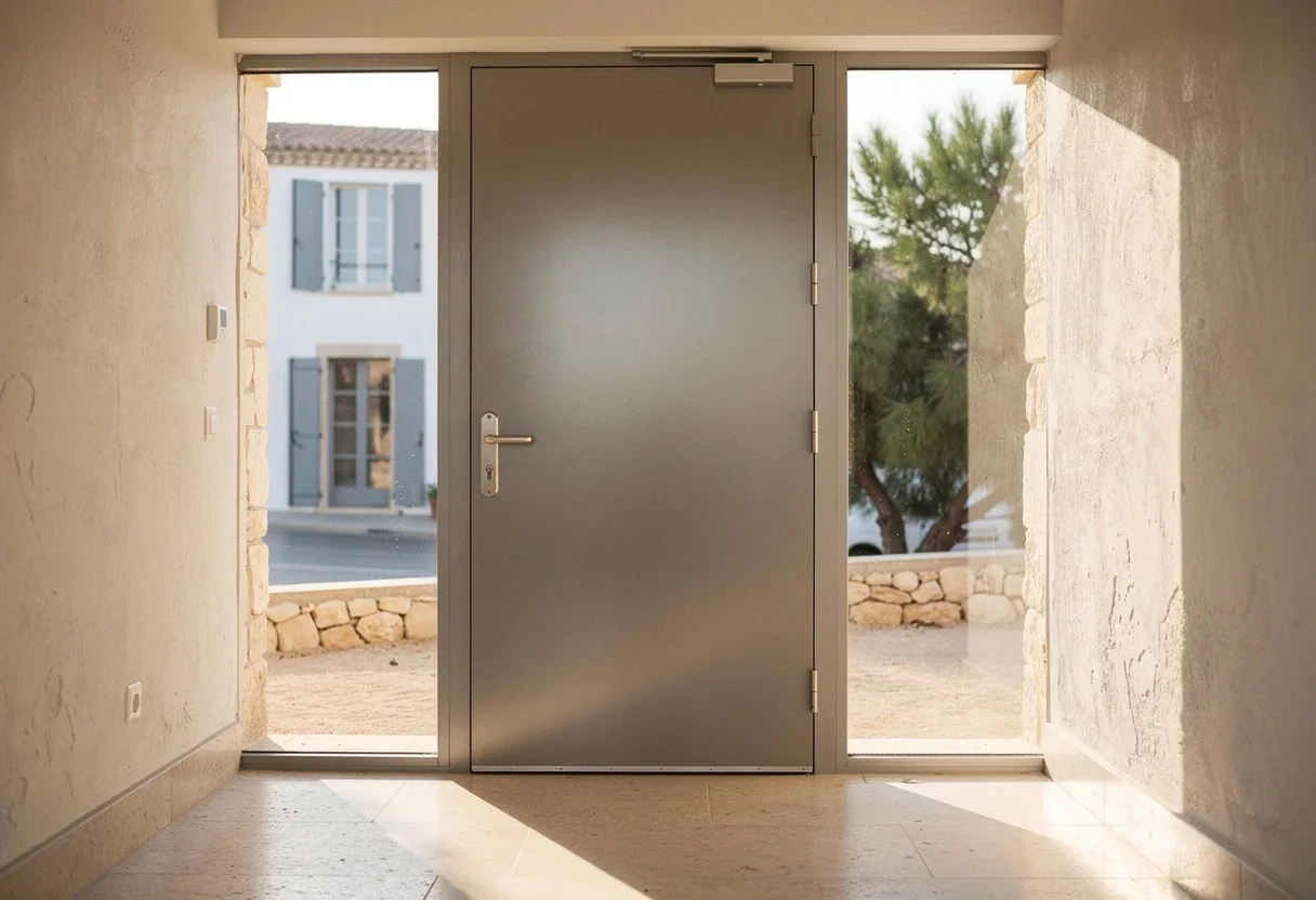 Porte blindée posée dans un immeuble à Saint-Cyprien