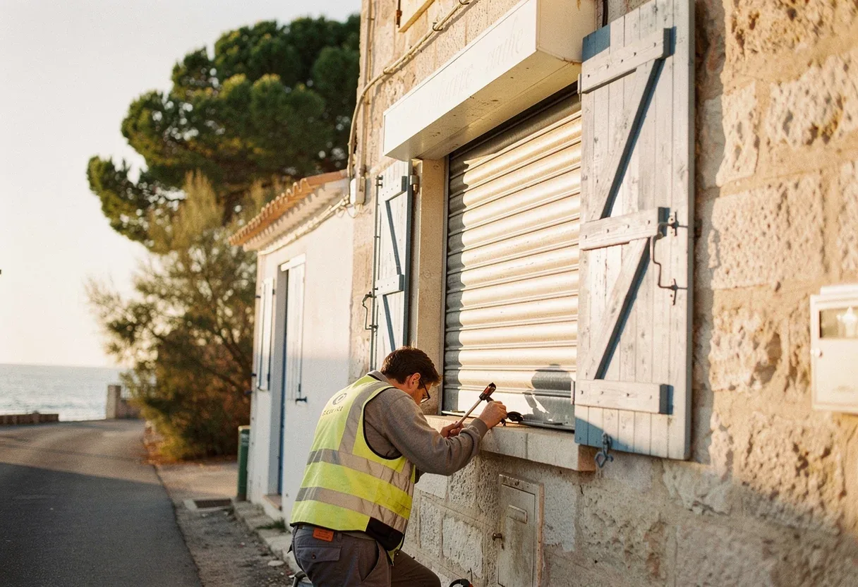 Dépannage d'un rideau métallique de commerce à Saint-Cyprien